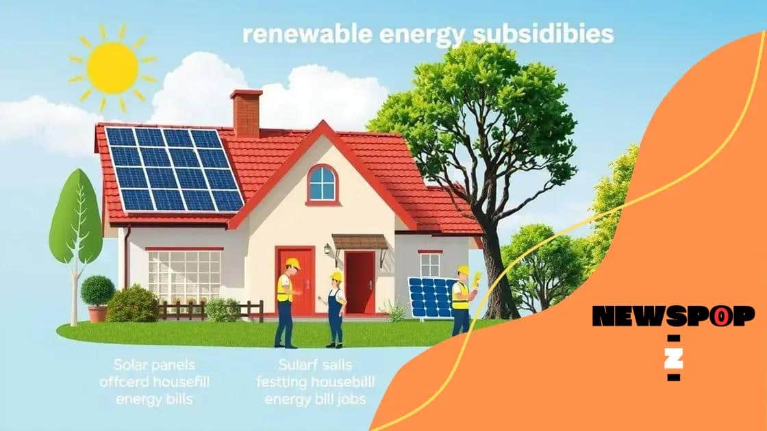 Benefits of renewable energy subsidies