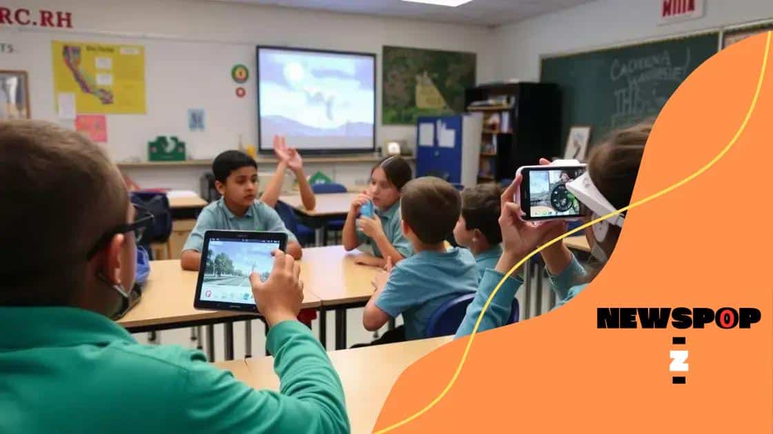 Examples of AR applications in classrooms